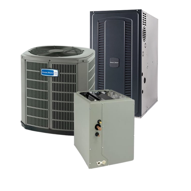American Standard 5A7A6 - 5 Ton - 15 SEER2 AC with S8X1 - Single-Stage - 80% AFUE Furnace - Multi-Position Coil - Gas System - with install
