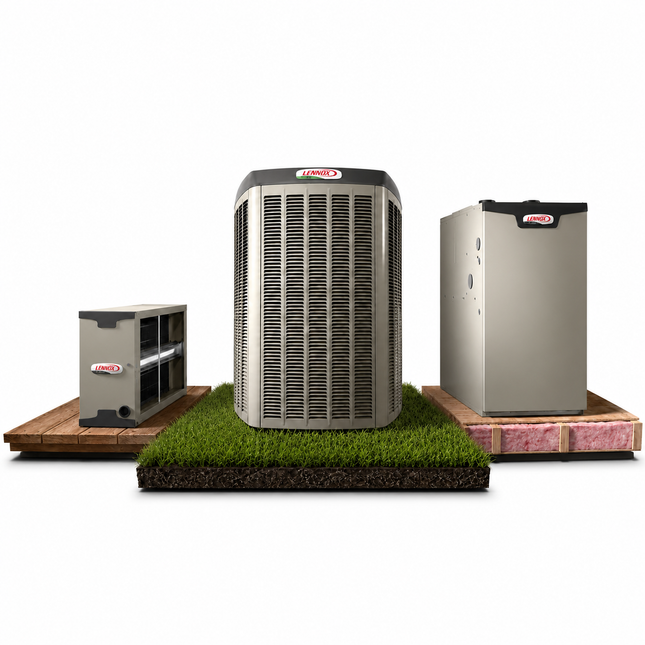 Lennox Elite EL22KCV - 4 Ton - 20 SEER2 AC with EL297 - Two-Stage/Variable - 97% AFUE Furnace - Horizontal Coil - Gas System - with install
