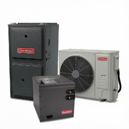 Goodman GXV9S - 2 Ton - 19 SEER2 AC with GRVM97 - Modulating/Variable - 97% AFUE Furnace - Horizontal Coil - Gas System - with install