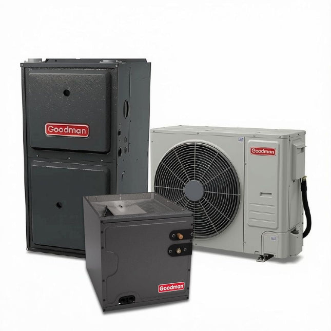 Goodman GXV6S - 3.5 Ton - 17 SEER2 AC with GRVT80 - Two-Stage/Variable - 80% AFUE Furnace - Horizontal Coil - Gas System - with install