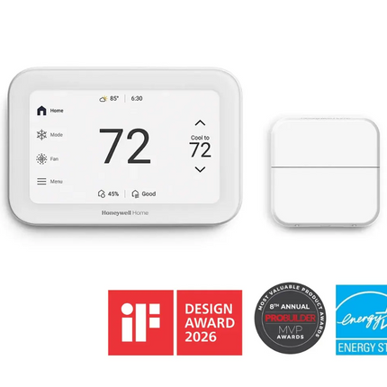 Honeywell ElitePRO™ S1200 4H/2C, 3H/3C Smart Programmable Thermostat with Room Sensor in WHITE